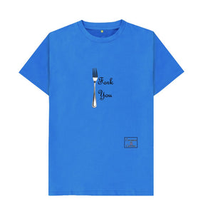 Bright Blue Womenswear \/ Menswear Fork You T-shirt