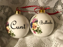 A personalised Christmas Bauble