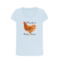 Sky Blue Magnificent Mother Clucker Scoop Neck T-shirt