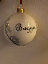 A personalised Christmas Bauble