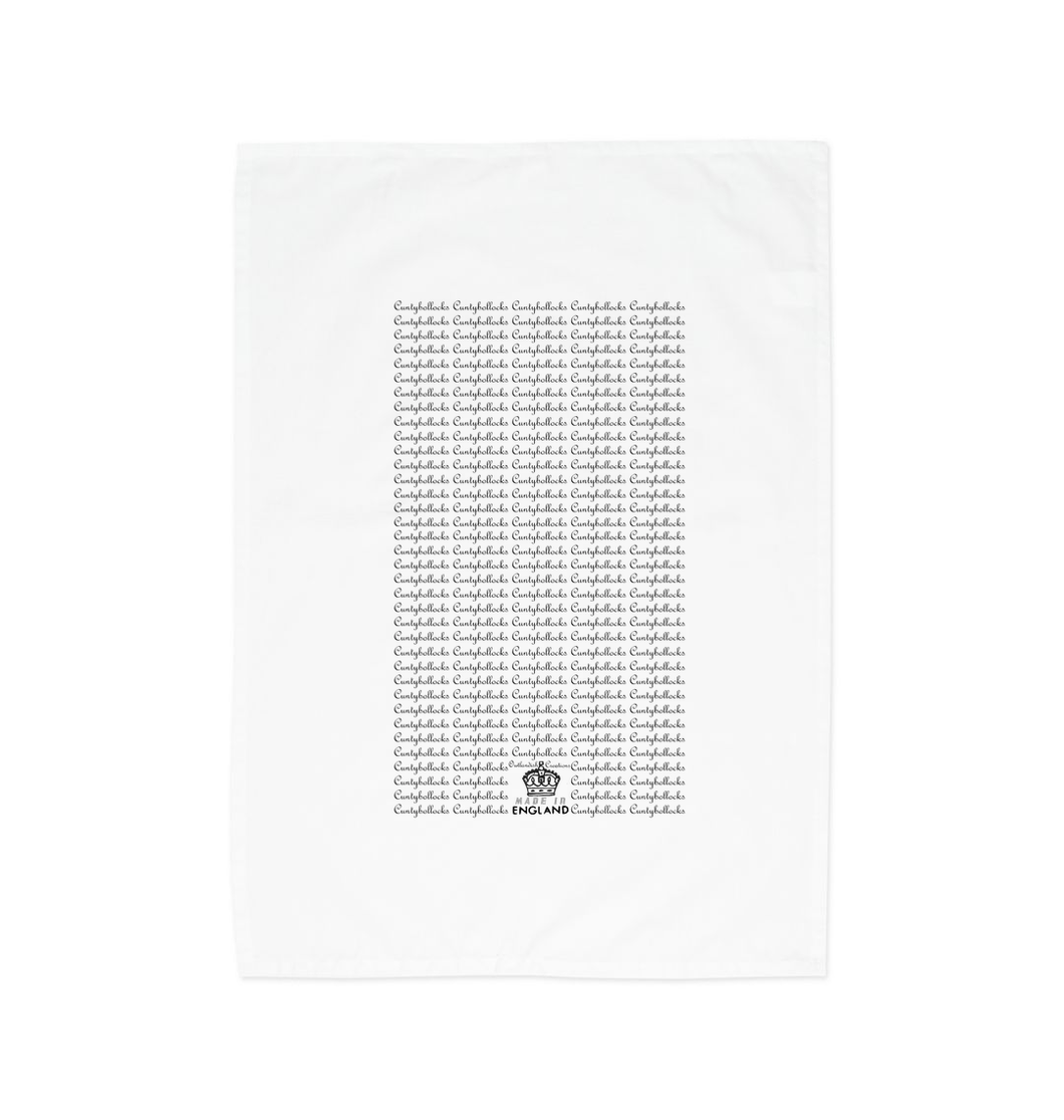 White Cuntybollocks Tea Towel