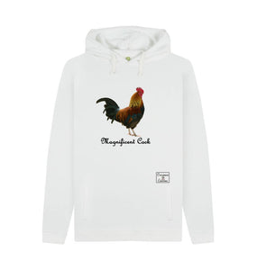 White Menswear Magnificent Cock Hoodie