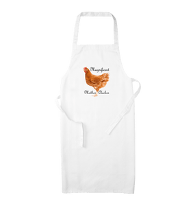 White Magnificent Mother Clucker Apron