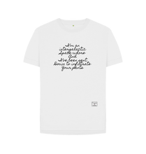 White Intergalactic Space Whore writing t-shirt