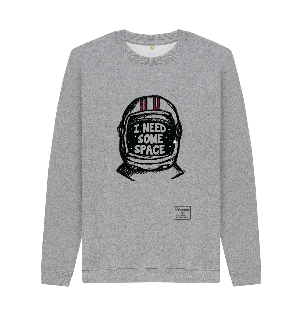 Light Heather Large Unisex I need some space  sweatshirt