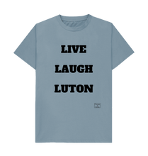 Stone Blue Live Laugh Luton T-shirt