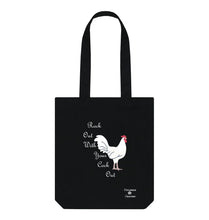 Black Rock Out With Your Cock Out Black Tote Bag