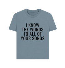 Stone Blue Printed T-shirt