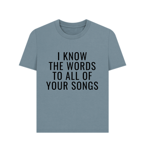Stone Blue Printed T-shirt