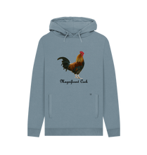 Stone Blue Printed Hoody