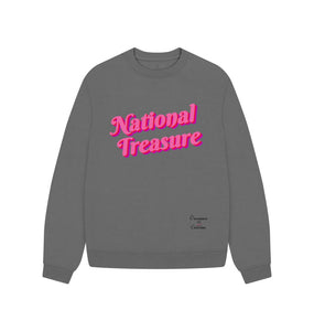 Slate Grey National Treasure Oversize Sweatshirt