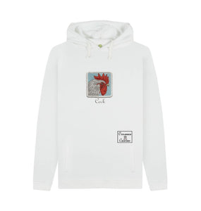 White Cock Head Pullover Hoodie