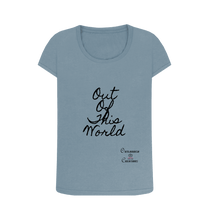 Stone Blue Printed T-shirt Front
