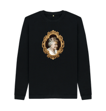 Black Printed Sweater Front