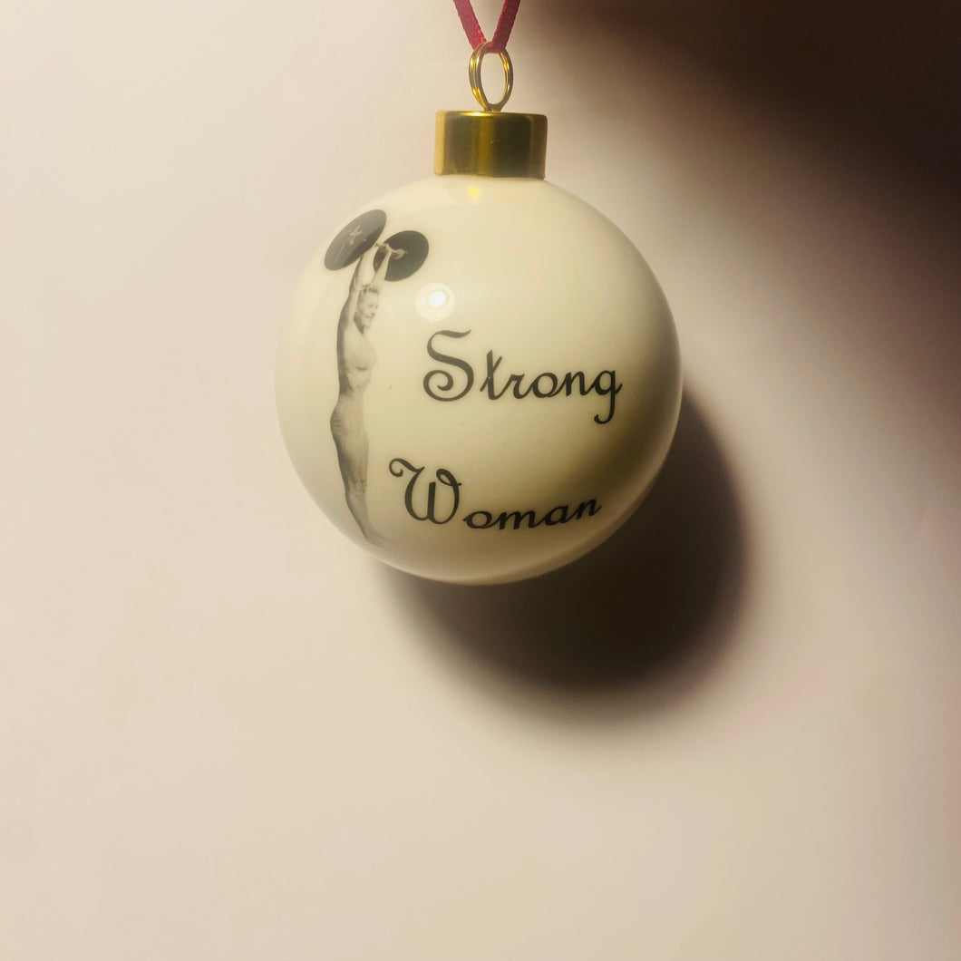 Strong Woman Christmas Bauble