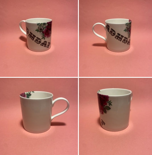 ADHDAF gothic font fine bone china mug