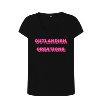 Black Printed T-shirt Front