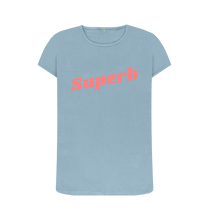 Stone Blue Printed T-shirt Front