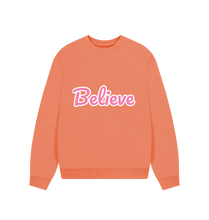 Apricot Believe Woman\u2019s Oversize Sweatshirt