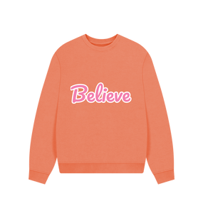 Apricot Believe Woman\u2019s Oversize Sweatshirt