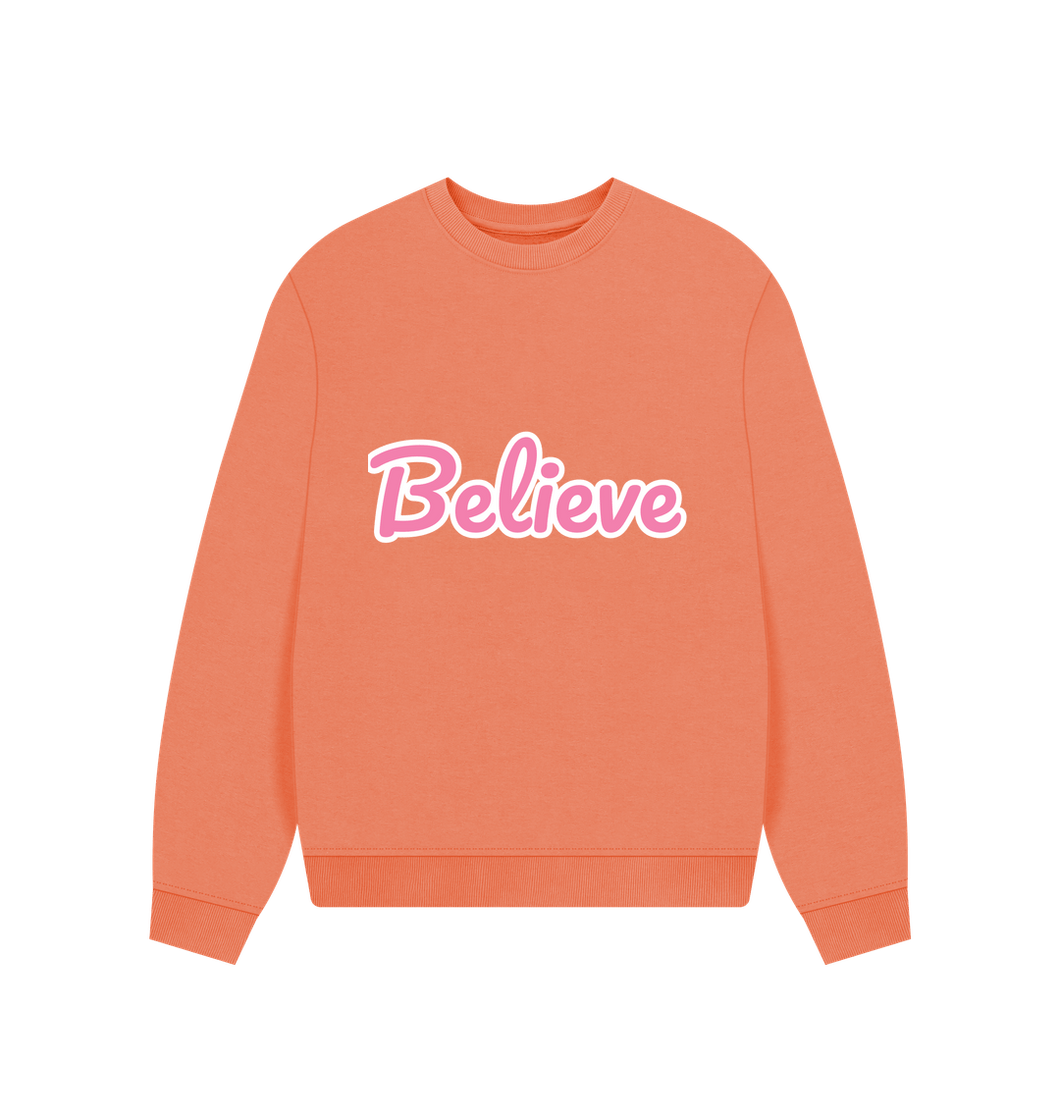 Apricot Believe Woman\u2019s Oversize Sweatshirt