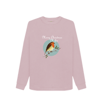 Mauve Printed Sweater Front