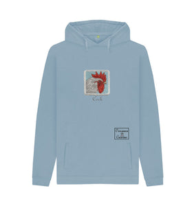 Stone Blue Cock Head Pullover Hoodie