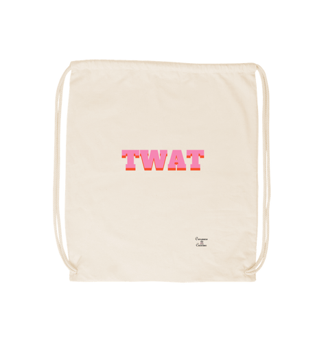 Natural Twat drawstring bag