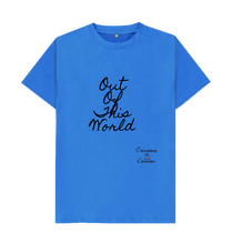 Bright Blue Large Unisex Out of This World  T-shirt