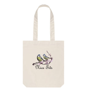 Natural Nice Tits White and Natural Tote Bag