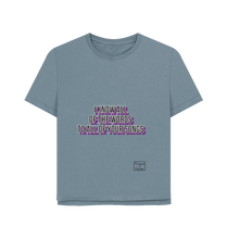 Stone Blue Printed T-shirt Front