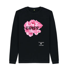 Black Pink Peony Dark Cunt Crew Neck Sweater