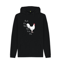 Black Printed Hoody Front