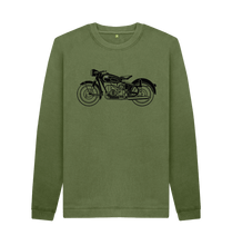 Khaki Printed Sweater Front