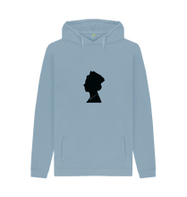 Stone Blue Printed Hoody Front