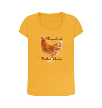 Mustard Magnificent Mother Clucker Scoop Neck T-shirt