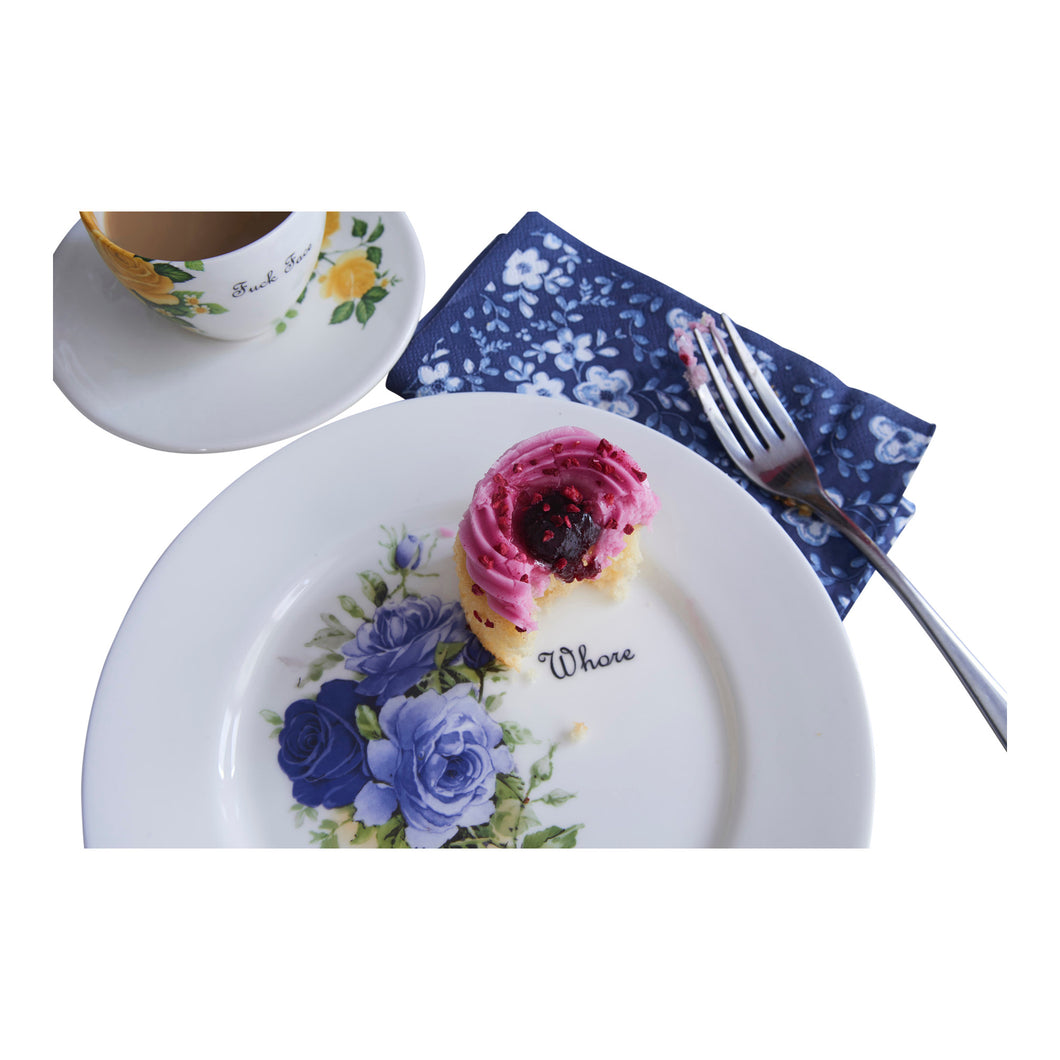 A personalised fine bone china side plate to your specifications