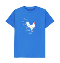 Bright Blue Rock Out With Your Cock Out Dark T-shirt