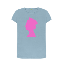 Stone Blue Printed T-shirt Front