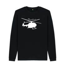 Black Printed Sweater Front