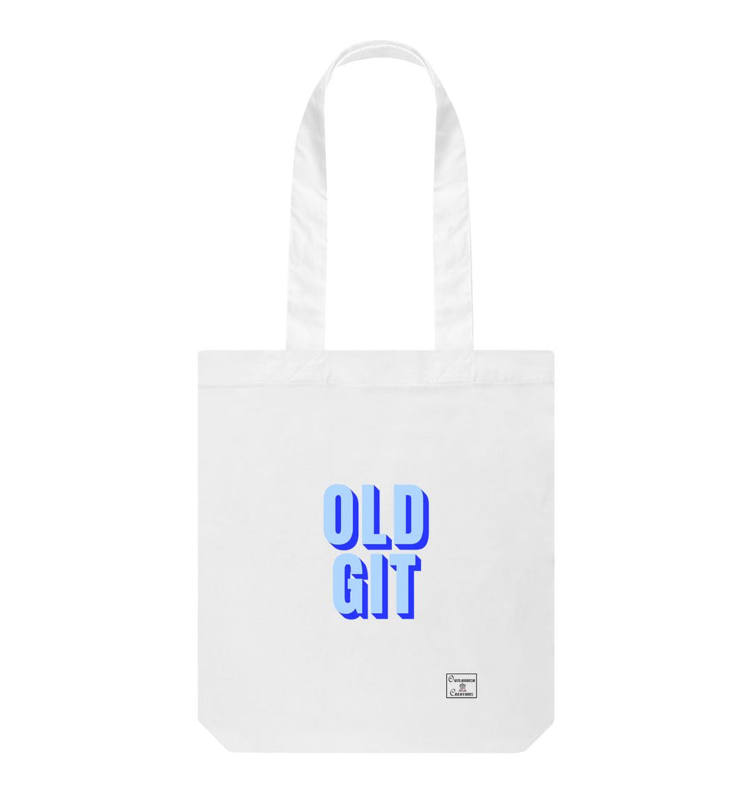 White Old Bag on one side and Old Git on the other side Bag