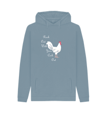 Stone Blue Printed Hoody Front