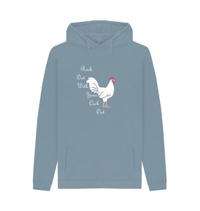 Stone Blue Rock Out with Your Cock Out Hoodie