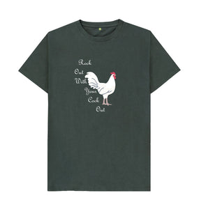 Dark Grey Rock Out With Your Cock Out Dark T-shirt