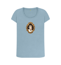 Stone Blue Printed T-shirt Front
