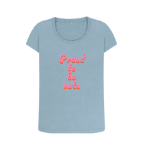 Stone Blue Printed T-shirt Front