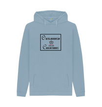 Stone Blue Printed Hoody Front