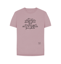 Mauve Intergalactic Space Whore writing t-shirt