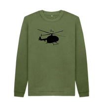 Khaki Printed Sweater Front