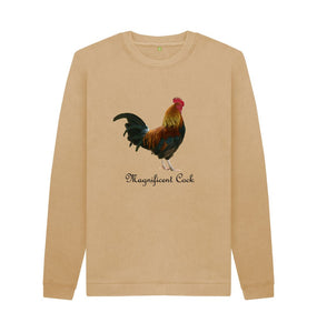 Sand Magnificent Cock Men's Crew Neck Sweater